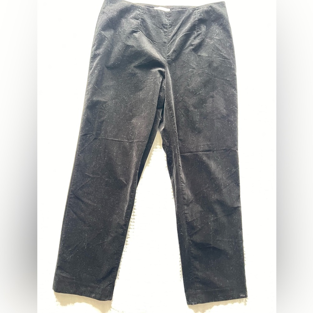 TALBOTS Woman Black Velvet Pants sz 14W